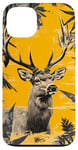 Coque pour iPhone 13 Jaune Pop Art Tropical Ozark Timber Vintage Cerf Camo