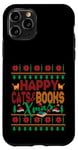 iPhone 11 Pro Happy Books & Cats Xmas Fair Isle Ugly Style Christmas Case