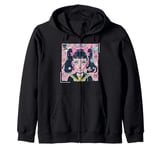 Aesthetic 90s Pop Culture Kawaii Nostalgic Retro Style Zip Hoodie