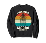 Survived Cicada Invasion Insect Bug Infestation Cicadas Sweatshirt