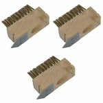 Pack Of 3 Wire Weed Brush Heads For Weeding Driveway & Paving Slabs