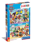 Clementoni - 24779 - Supercolor Puzzle - Pat'Patrouille - 2x20 pièces - Puzzle Enfant - boîte de 2 Puzzles (20 pièces) - fabriqué en Italie, 3 Ans et Plus