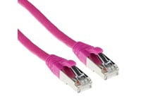 Act Pink 15.00 Meter Sftp Cat6a Patch Cable Snagless With Rj45 Connectors