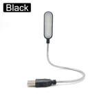 Lumière USB Portable Flexible et lumineuse,lampe de Table de lecture 6 led 5V USB pour batterie externe,ordinateur Portable,ordinateur Portable - Type Black