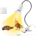 Groofoo Lampe chauffante pour reptile, lampe chauffante pour tortue aquatique, lampe chauffante pour réservoir d'aquarium, lampe uva uvb pour reptile