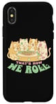 Coque pour iPhone X/XS Chats amateurs de sushis kawaii drôle That's How We Roll Pastel