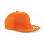 Beechfield 5 Panel Snapback Rapper Cap - keps - Orange - One Size