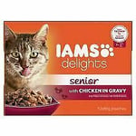 Iams Delights Senior With Chicken In Gravy 7+ Years 12x85g - 85g - 216246