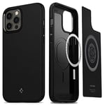 Spigen Mag Armor Magfit Coque Compatible avec iPhone 12 Pro/12 MagSafe - Noir Mat