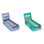 Nakd Cashew Cookie Natural Bars -Fruit & Nut Vegan - Gluten Free - Healthy Snack, 35 g (Pack of 18) & Salted Caramel Natural Snack Bars - Vegan Bars - Gluten Free Bars 35 g (Pack of 18)