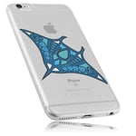 mumbi Coque compatible avec iPhone 6 / 6s Cas de téléphone portable avec motif Manta, transparent