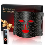 Lovsheme LED Face Mask - Professional Grade Skincare at Home – FDA Approved Red Light Therapy Mask for Acne, Wrinkles, and Skin Rejuvenation – 3 Light Modes – Remote Control – Includes Eye Protection