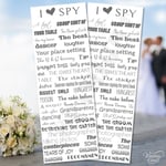 2 x Wedding I Spy Photo Game Personalised Kid Table Activity Facebook Instagram