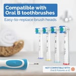 Milos Replacement Electric Toothbrush Head Set 4-Pack Compatible Oral B & Braun