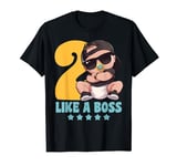 Baby 2nd Birthday Boys Girls 2 Years Like a Boss Kids T-Shirt