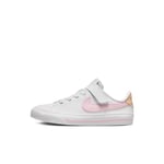 Nike Court Legacy (TDV) Young Athletes Shoe, White/Pink Foam-Sesame-Honeydew, 19.5 EU