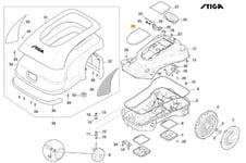 Couverture - a5000 Original Stiga a5000 Rtk Robot Tondeuse 381110007