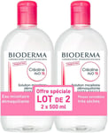 Bioderma Crealine TS H2O Micelle Solution, 2 x 500ml, Gentle Skin Cleanser