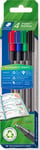 Staedtler Triplus Fineliner Rec. | 4 farver