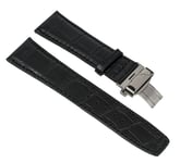 Bracelet De Remplacement En Cuir Noir 23Mm Pour Eco Drive Radio AT8110-11A