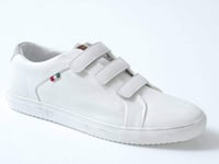 D555 Duke Big Mens White Trainers Strap Fastening Size 12 13 14 15 (KS24108)