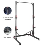 Barres d'haltères Ménage Barbell Rack Pull-Protector Épaissie Barre Horizontale, Équipement De Remise En Forme Squat Rack Fonctions Multiples Stable Et Durable ( Color : Black , Size : 112*116*212cm )