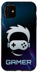 Coque pour iPhone 11 Manette de jeu vidéo Gamer Face Player