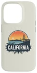 Coque pour iPhone 14 Pro Souvenir rétro avec horizon californien