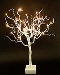 Arbre décoratif à LED avec Pied en Bois - Arbre Lumineux - Arbre de Noël - Sapin de Noël - Bouleau Artificiel - Décoration de Noël - Décoration de Table - Décoration de Noël