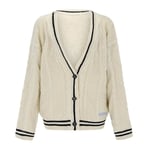 Taylor Swift Cardigan - Stickad Mysig Cardigan, Lätt Slapp Höst Cardigan Tröja Black apricot S