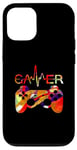 Coque pour iPhone 12/12 Pro Gamer Heartbeat Jeu vidéo Garçon Homme Gamer