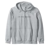 Crime Books / Crime Book Lover / Contemporary, Modern Font Zip Hoodie