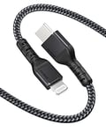 USB C to Lightning Cable 1.2m Maxonar[Apple MFi Certified]iPhone Charger Cable Nylon Braided Type C Data Lead with Apple Original Chip Compatible with iPhone 14,13 Pro Max/12/11/X/XS/XR,AirPods Pro 2