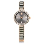 Swarovski Matrix Bangle Watch, Swiss Made, Crystal Bracelet, Grey, Rose Gold-Tone Finish