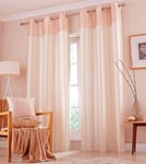 Catherine Lansfield Opulent Velvet Cream Eyelet Curtains 90" x 90"