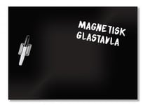 Magnetisk Glastavla (Storlek: 40x60 cm, Färg: Svart)