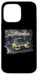 Coque pour iPhone 14 Pro Max CP9A Racing CAR jaune vs bleu