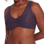 Sloggi Women's Zero Feel Lace 2.0 Bralette Bustier, Blueberry, XL