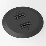 Powerdot Mini 51 - 2 USB-A laddare 12W, svart