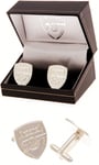 ARSENAL FC SILVER PLATED CREST - MENS EXECUTIVE SHIRT CUFFLINKS AFC