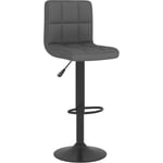 Vidaxl - Tabouret de bar Gris foncé Tissu Dark grey