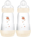 MAM Easy Start Self Sterilising Anti-Colic Baby Bottle Pack of 2 2 x 260 ml, MAM