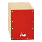 Nino Percussion Cajon Kids Instrument - Drum Box for Children from 4 Years - Musical Instrument - Playing Surface Baltic Birch, Red (NINO950R)