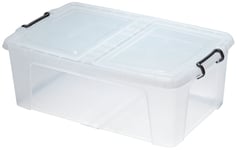 Strata 2 X 50L Underbed Smart Box Storage Boxes - Clear