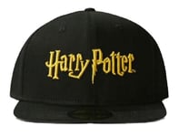 Casquette Homme Visière Harry Potter Logo Or Difuzed Noir Réglable Casquette