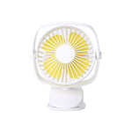 GRTVF Clip Bureau Ventilateur, personnel Fan Mini USB Fan 2000mAh Battery Operated ventilateur avec 3 vitesses 360 degrés de rotation du ventilateur Parfait for poussette extérieur, Tente, siège de vo