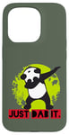 Coque pour iPhone 15 Pro Dab Dabbing Panda Eco Planet Green Save World