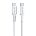 Epico Braided USB-C til USB-C Kabel PD 100W - 120cm - Hvit