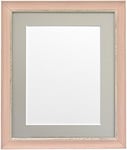 FRAMES BY POST Nordic Distressed Pink Photo Frame with Light Grey Mount 6"x4" Pic Size 4"x3"