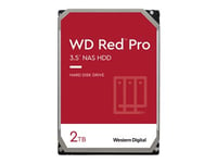 Wd red pro 2tb sata 6gb/s 64mb cache internal 8.9cm 3.5inch 24x7 7200rpm optimized for soho nas systems 1-24 bay hdd bulk